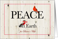 Christmas Peace on Earth for Pastor’s Wife with Red Birds card