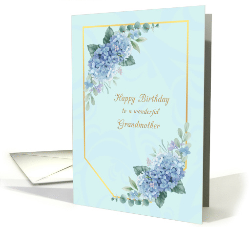 Birthday to Grandmother with Blue Hydrangeas card (1827804)