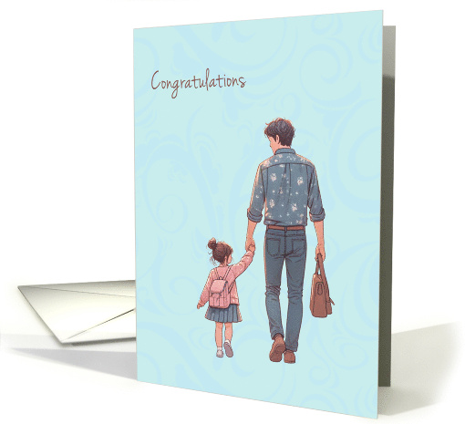 Last Child Support Payment Congratulations Man with Child card
