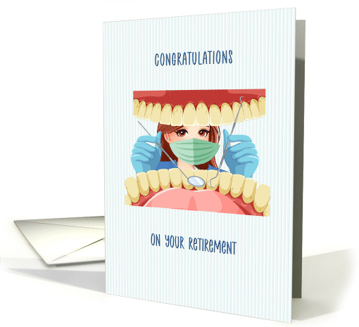 Dentist Retirement Congratulations with Mouth Open card (1836496)