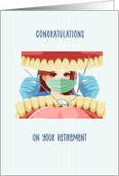 Dentist Retirement Congratulations with Mouth Open card