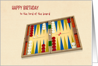 Birthday for Backgammon Player with Backgammon Board card