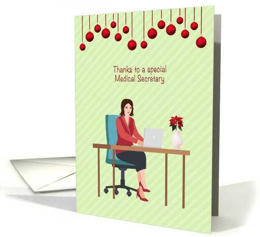 Christmas Thanks to Medical Secretary card (1889522)
