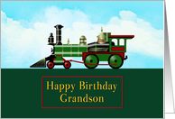 Grandson Birthday with Steam Engine card