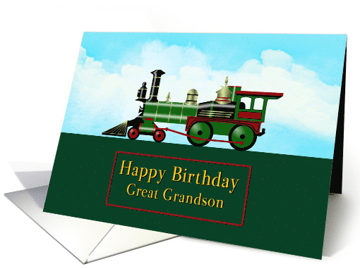 Great Grandson Birthday with Steam Engine card (1910410)