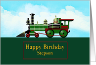 Stepson Birthday with Steam Engine card