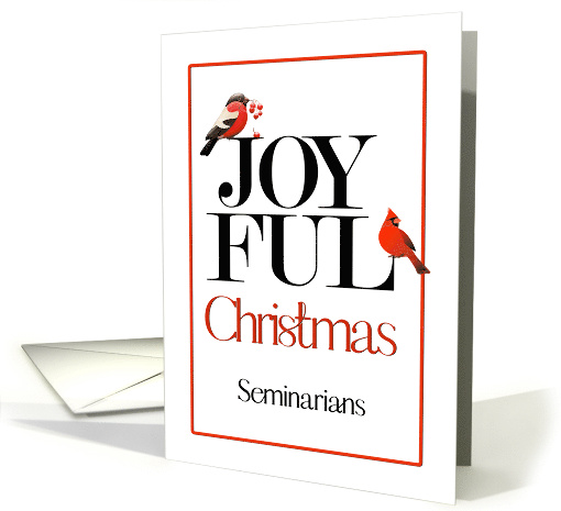 Seminarians Joyful Christmas Wishes with Red Birds card (1946472)