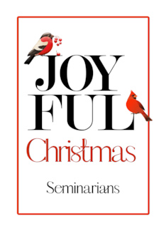 Seminarians Joyful Christmas Wishes with Red Birds