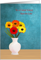 Great Great Son in Law Birthday with Colorful Dasies card