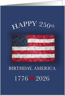 America 250th Anniversary Patriotic July 4th with US Flag