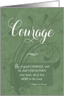 For Patient - Green Courage Scripture card