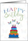 SBTF Happy Birthday Cake and Butterflies card