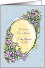 Thinking About You Floral Frame Flowers Reminds You card