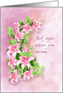 Pink Flower Just Enjoy Where You Are Now card