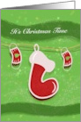 3D Effect Santa Socks and Christmas Masks for Christmas Time card