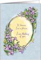 Thinking About You Floral Frame Flowers Reminds You card