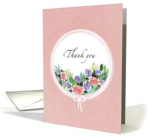 Peach and White Flower Arrangement for Thank You card (1638542)