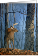 Deer with Trees and a Blue Sky Happy Birthday card
