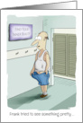 Birthday Inner Beauty Cartoon Male in Changing Room card
