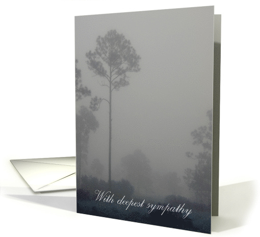 Deepest Sympathy Foggy Tree Scape card (1642978)