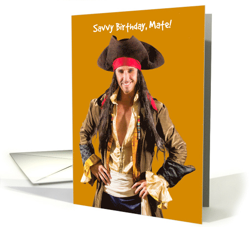 Happy Birthday Golden Pirate Male card (1643660)