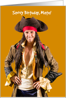 Happy Birthday Golden Pirate Male card