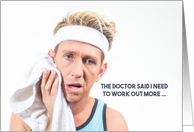 Weight Loss Sweatband Workout Male Holding Towel card