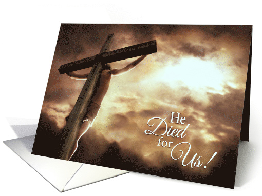 Easter Jesus on the Cross with Clouds card (1644376)