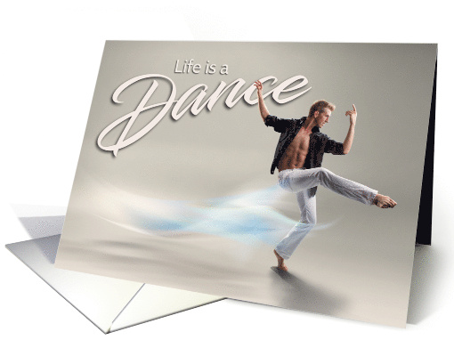 Encouragement Graceful Male Dancer on White card (1644416)