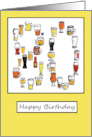 for Man on 80th Birthday Beer card