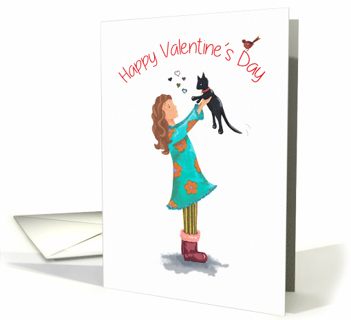 Cat Valentine's Day Wishes for Her card (1656486)