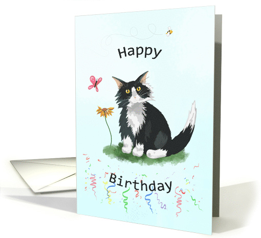 Tuxedo Cat Happy Birthday card (1656490)