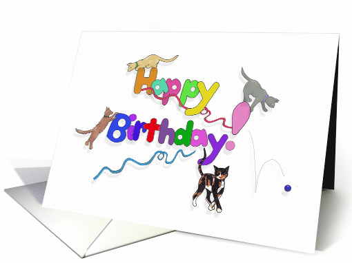 Cat Party Birthday card (1656516)