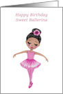 Happy Birthday Sweet Ballerina Girl Hispanic Black card