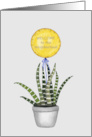 Welcome to the Neighborhood Potted Plant with Yellow Balloon card