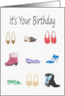 Happy Birthday for Her Collection of Shoes card