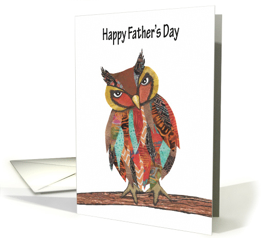 Happy Father's Day Colorful Owl on a Branch card (1667482)