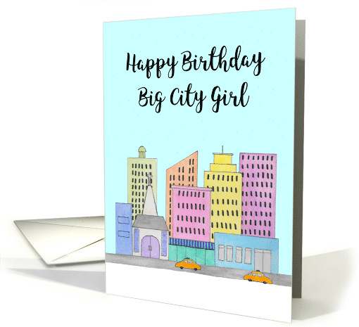 Happy Birthday Big City Girl Cityscape card (1668926)