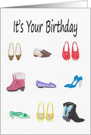 Happy Birthday for Her Collection of Shoes card