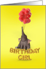 Baby Elephant birthday girl card