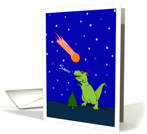 Funny T Rex Christmas Dino's Holiday Chrismapocalypse card (1742376)