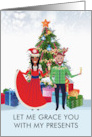 Interracial Couple Christmas Card