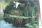 Happy Birthday Egret Scene to a Special Woman card