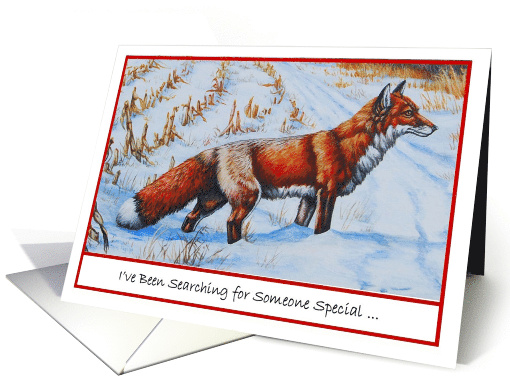 Valentine's Day Red Fox in Winter for Someone Special card (1663102)