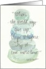 Hope Says Try One More Time Encouragement card