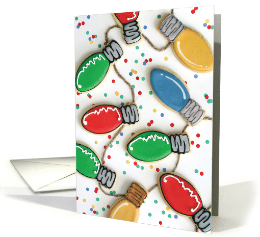 Happy Holidays Christmas Lights Cookies card (1666292)