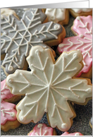 Happy Holidays White Snowflake Cookies card