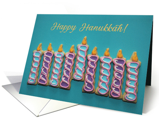 Hanukkah Candles Cookies card (1667744)