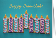 Hanukkah Candles Cookies card