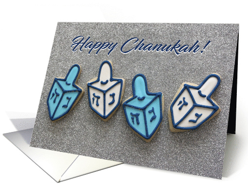Chanukah Dreidel Cookies card (1668210)